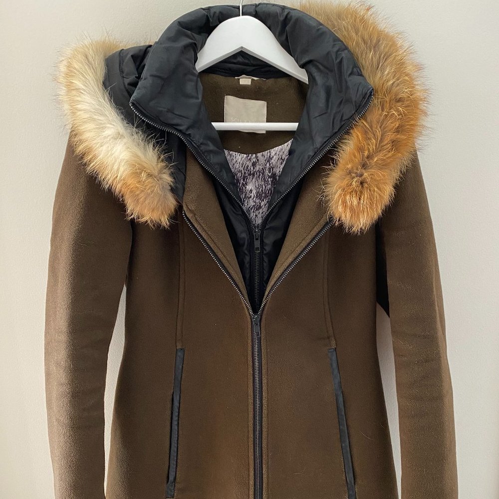 SOIA & KYO CHARLENA Long Wool Coat